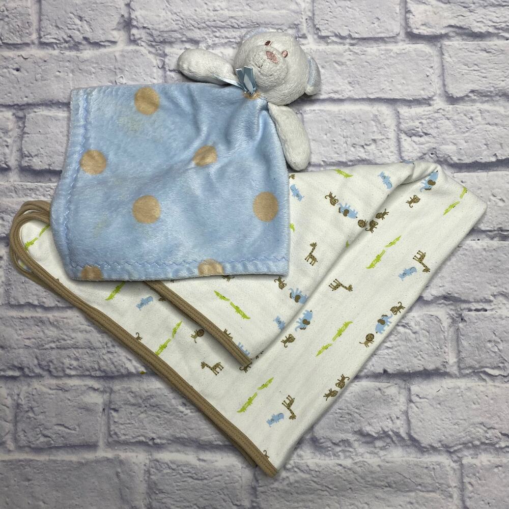 Bundle of Dual Pattern Baby Blanket and Lovey